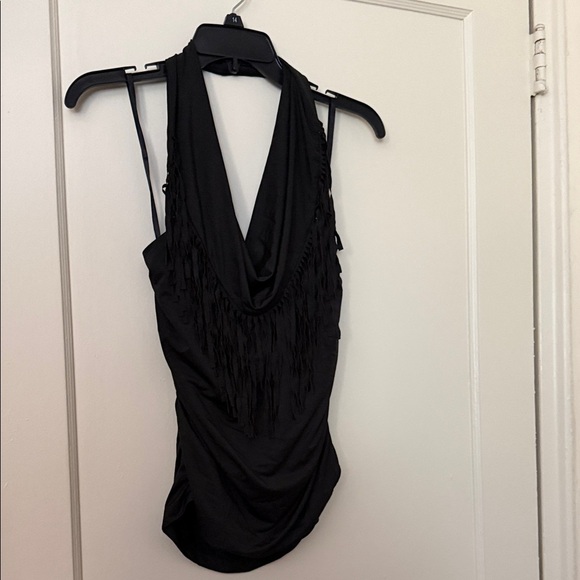 2B Bebe Tops - NWT 2Bebe Elegant Black Halter Top size M